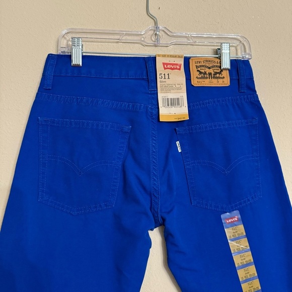 Levi's 511 Slim Fit Star Blue Denim Jeans Size 16 - 28x28 - Picture 6 of 16